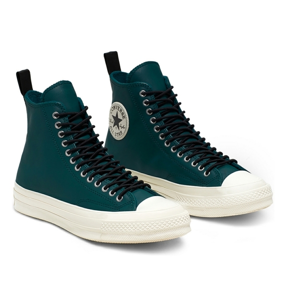 NWT Converse Fleece-Lined Leather Chuck 70 Turq 5W - Picture 2 of 7